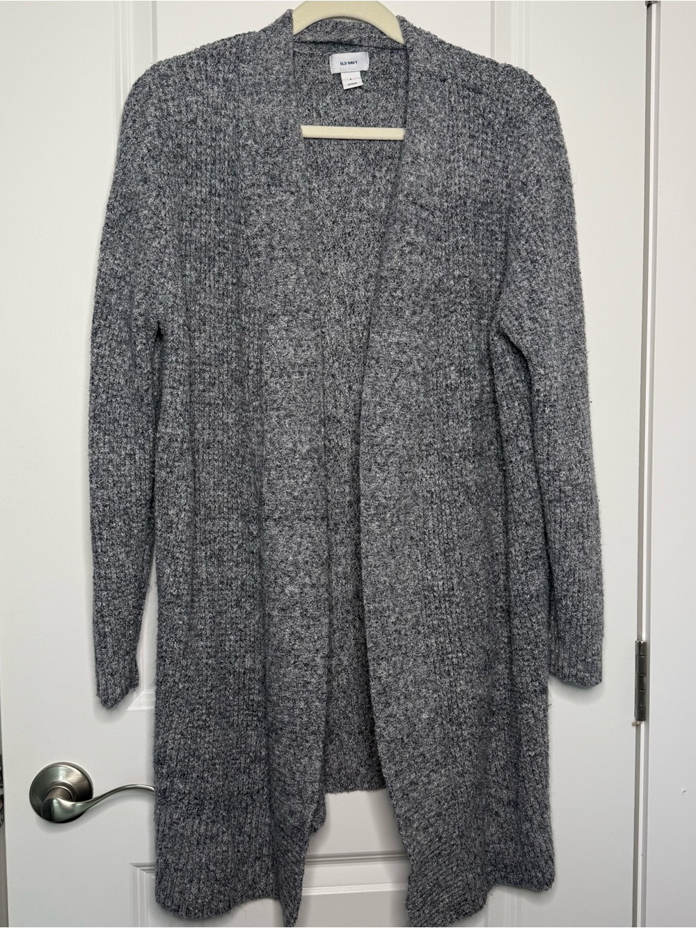 Old Navy Gray Open-Front Longline Sweater Cardigan